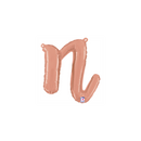 Grabo Foil Balloon Rose Gold 14" Letter N