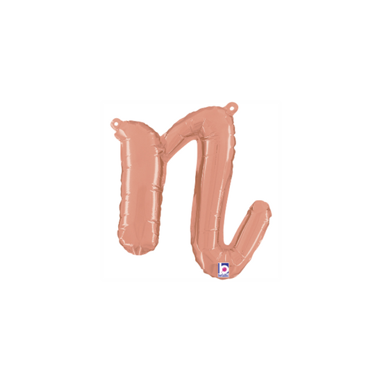 Grabo Foil Balloon Rose Gold 14" Letter N