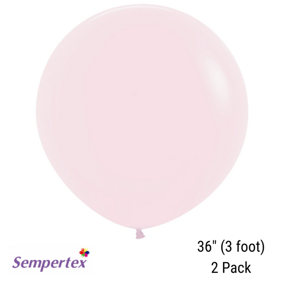 Sempertex Pastel Matte Pink 36" Latex Balloons 2pk