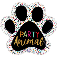 Party Animal Paw Print 31" Foil Balloon