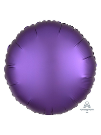 Anagram Foil Balloon Satin Luxe Purple Round 18"