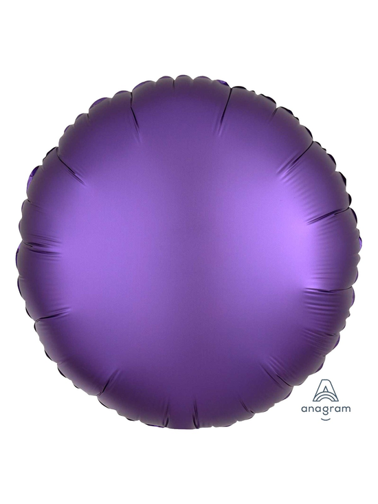 Anagram Foil Balloon Satin Luxe Purple Round 18"