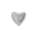 Grabo Foil Balloon Silver Heart 4"