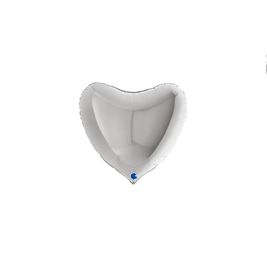 Grabo Foil Balloon Silver Heart 4"