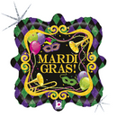 Mardi Gras Party 18" Holographic Foil Balloon