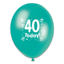 Tiger Feet Age 40 Birthday 10" Balloons 6x8pk