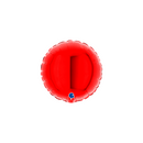 Grabo Foil Balloon Red Round 4"
