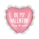 Grabo Ruffled Be My Valentine 24" Foil Balloon