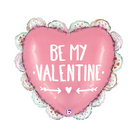 Grabo Ruffled Be My Valentine 24" Foil Balloon