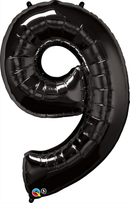 Qualatex Foil Balloon Black 34" Number 9