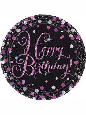Amscan Pink Celebration 9" Plates 8pk