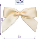 Italian Options 12 Pack Ribbon Bows Cream 5cm