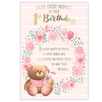 Prelude 6-pack C50 birthday cards featuring age 1, colorful designs, and festive themes for celebrating a first birthday.