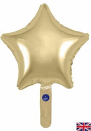 Oaktree Silk Gold Star 9" Foil Balloon (Loose)