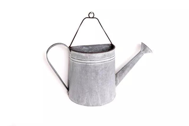 Sifcon hanging planter watering can in gardenware, 35x27.5cm, with a metal handle and spout for watering plants outdoors