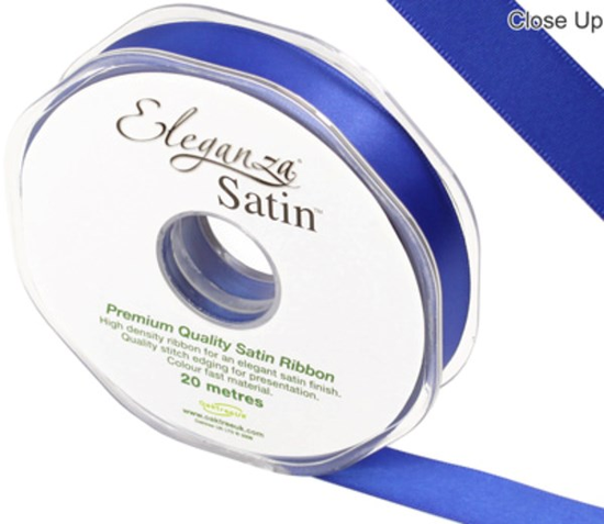 Eleganza Satin Ribbon Royal Blue 15mm x 20m