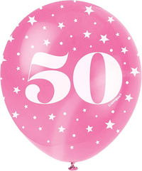 Age 50 12" Latex Balloons 5pk