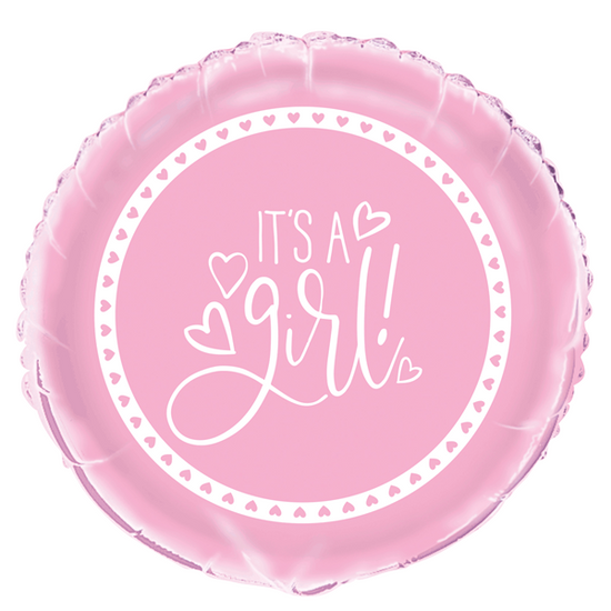 Unique Foil Balloon It's A Girl Pink 18"