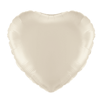 Oaktree Foil Balloon Ivory Heart 18"