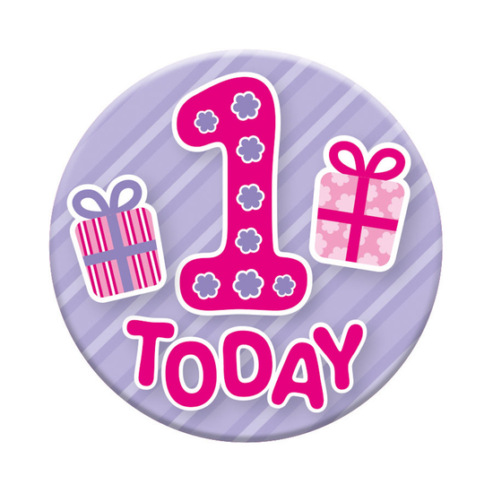 Small Badges Age 1 Female 6pk