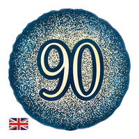 Oaktree Age 90 Navy & Gold 18" Foil Balloon