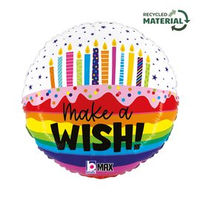 Grabo Foil Balloon Rainbow Birthday Wishes 18