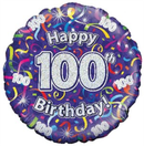 Oaktree Age 100 Streamers 18" Foil Balloon