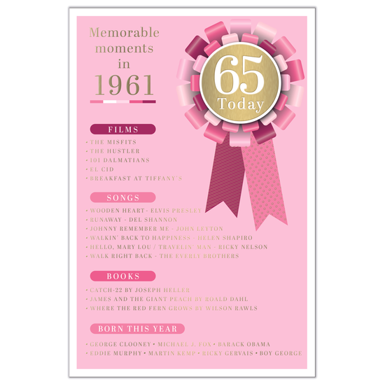 Prelude 6 Pack Cards C75 Birthday Age 65