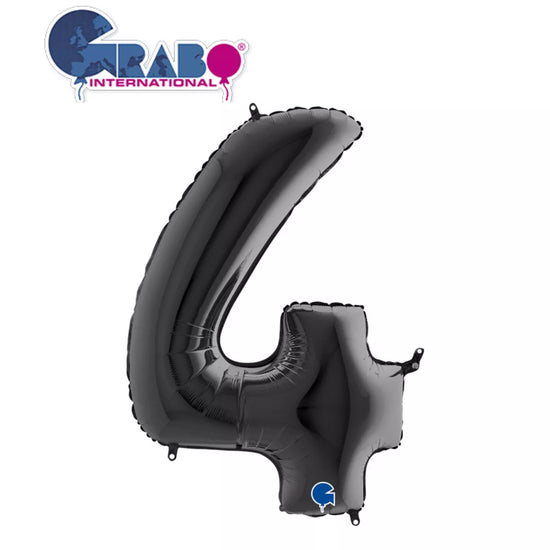 Grabo Foil Balloon Black 40" Number 4