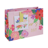 Eurowrap 12 Pack Gift Bag Floral Shopper Bag