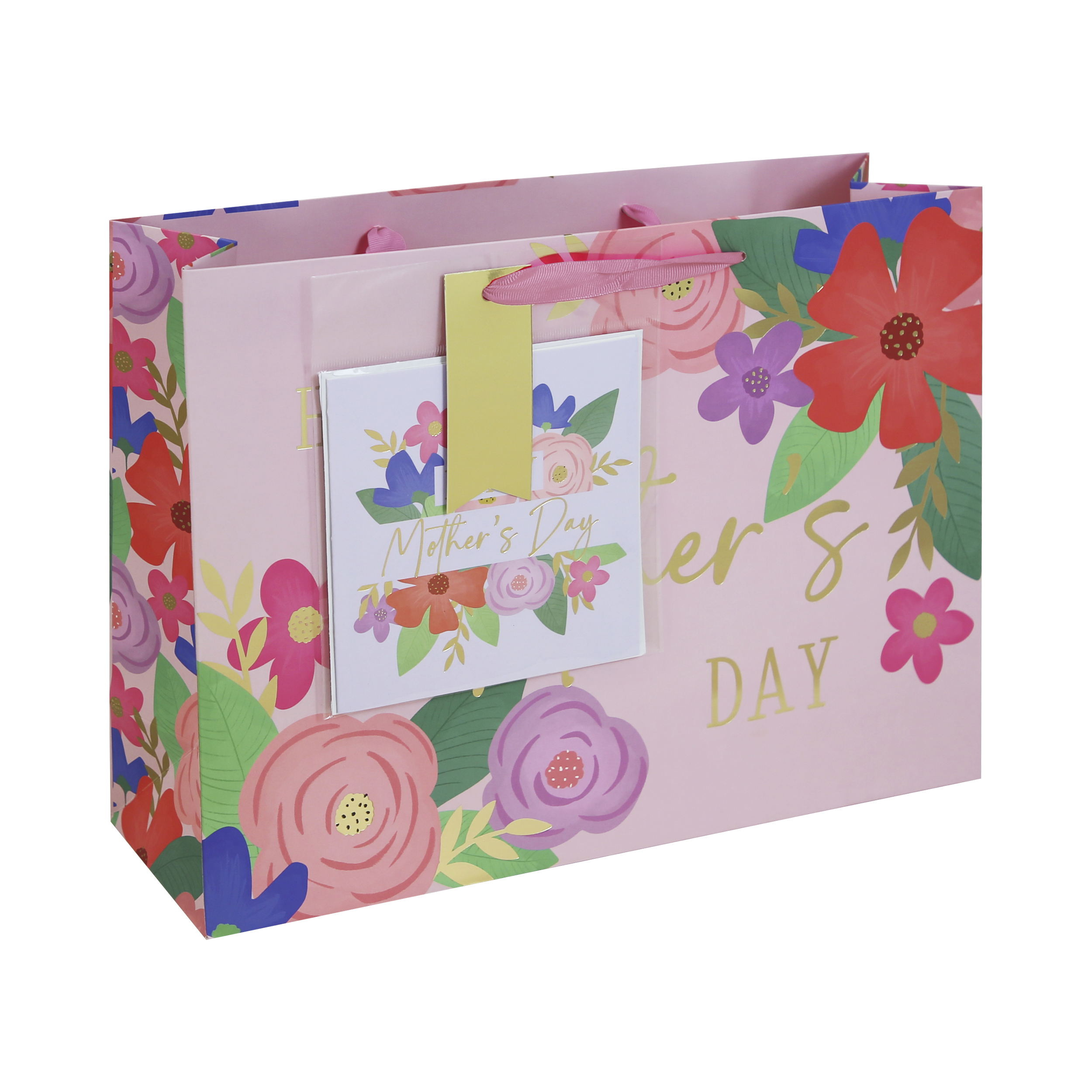 Eurowrap 12 Pack Gift Bag Floral Shopper Bag