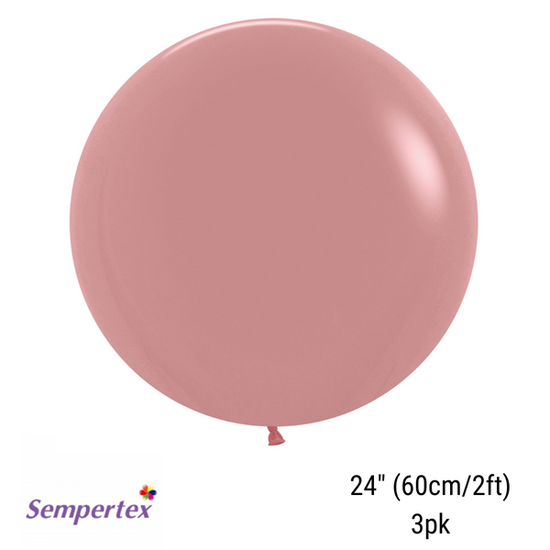 Sempertex Fashion Rosewood 24" Latex 3pk