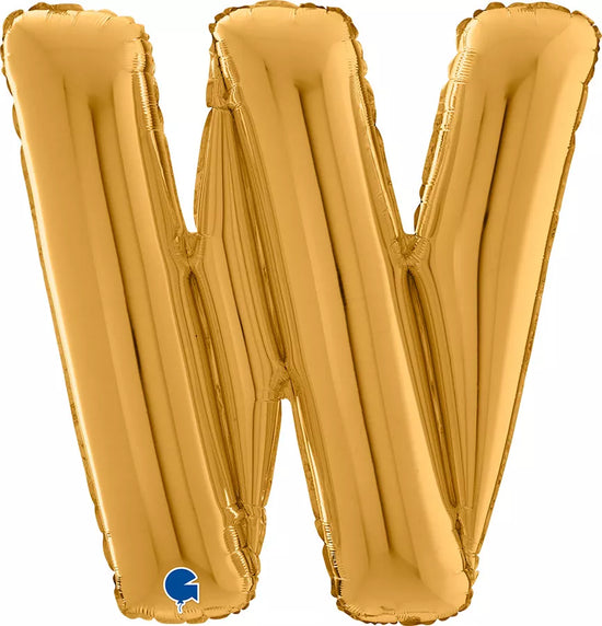 Grabo Foil Balloon Gold 26" Letter W