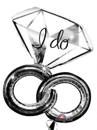 Anagram I Do Wedding Rings 30" Supershape Balloon