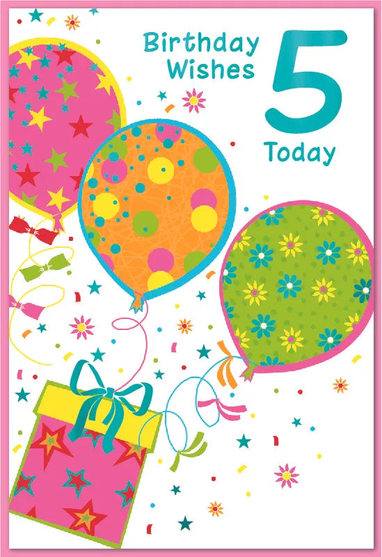 Simon Elvin C50 Birthday Age 5 6pk