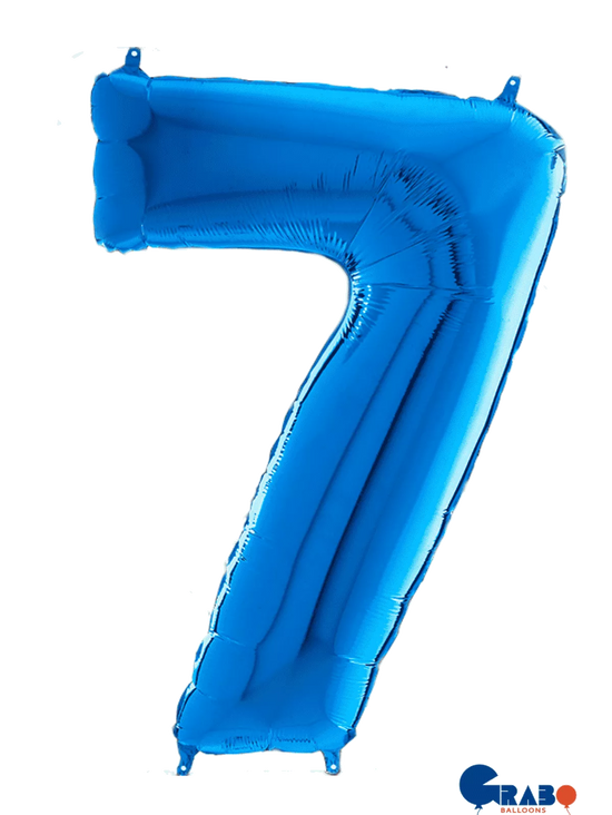 Grabo Foil Balloon Blue 26" Number 7