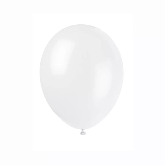 Unique Linen White 12" Latex Balloons 50pk
