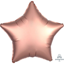 Anagram Satin Luxe Rose Copper 18" Star Foil