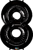 Qualatex Foil Balloon Black 34" Number 8