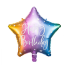 Rainbow Happy Birthday 18" Star Foil Balloon
