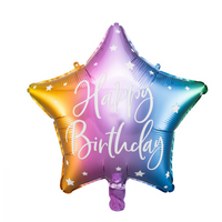 Rainbow Happy Birthday 18" Star Foil Balloon
