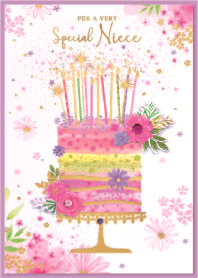 Isabel's Garden 6 Pack Cards C50 Birthday Niece
