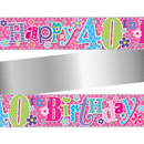 Simon Elvin Banner Age 40 Pink 9ft