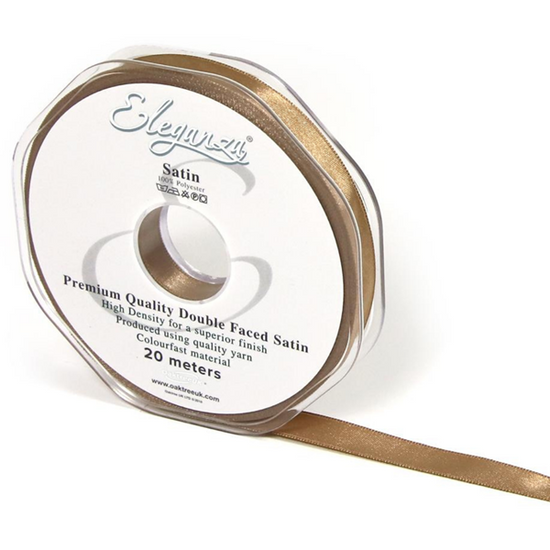 Eleganza Satin Ribbon Mocha 10mm x 20m