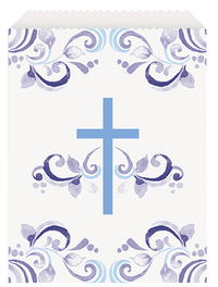 Unique 8 Pack Treat Bags Holy Cross Blue
