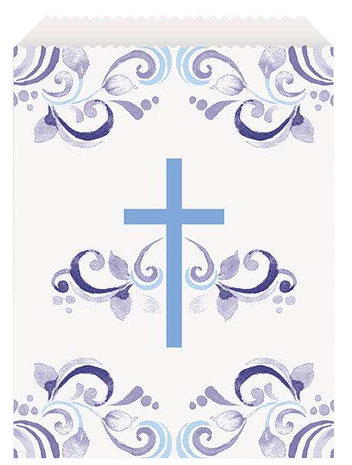 Unique 8 Pack Treat Bags Holy Cross Blue