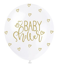Unique Baby Shower Pearl 12" Latex Balloons 5pk