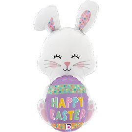 Grabo Foil Balloon Easter Egg Bunny 36