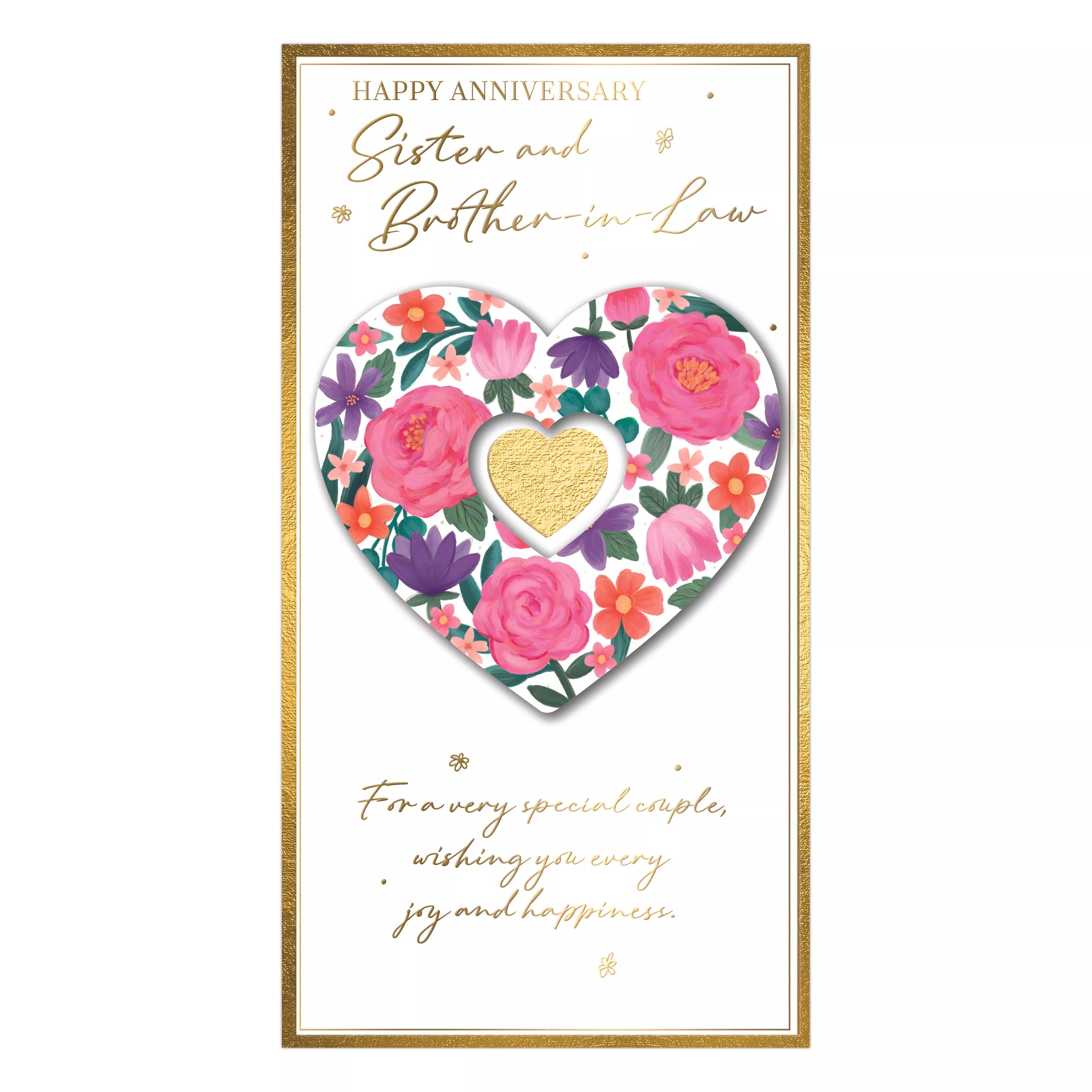 Prelude C55 Anniversary Sister & BIL greeting cards 6-pack, featuring colorful floral designs and heartfelt messages.
