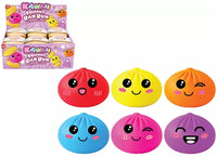 Set of 24 Kawaii Bao Bun toys in a basket featuring neon colors, 5.5cm size, by PMS International.